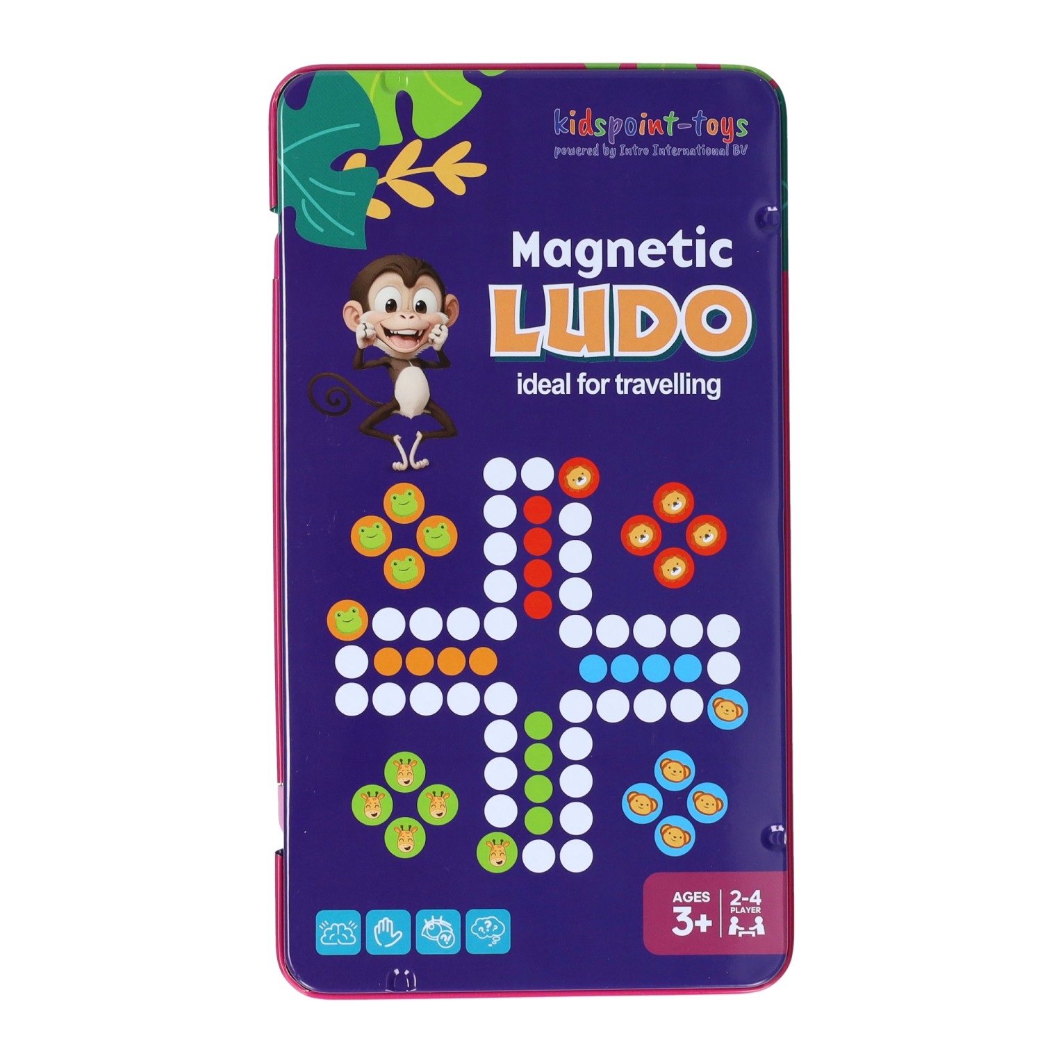 Kidspoint-Toys - Magnetische Reisspel in Blik Ludo